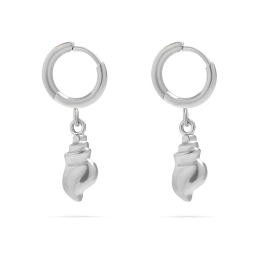 Conch Shell Huggie Earrings