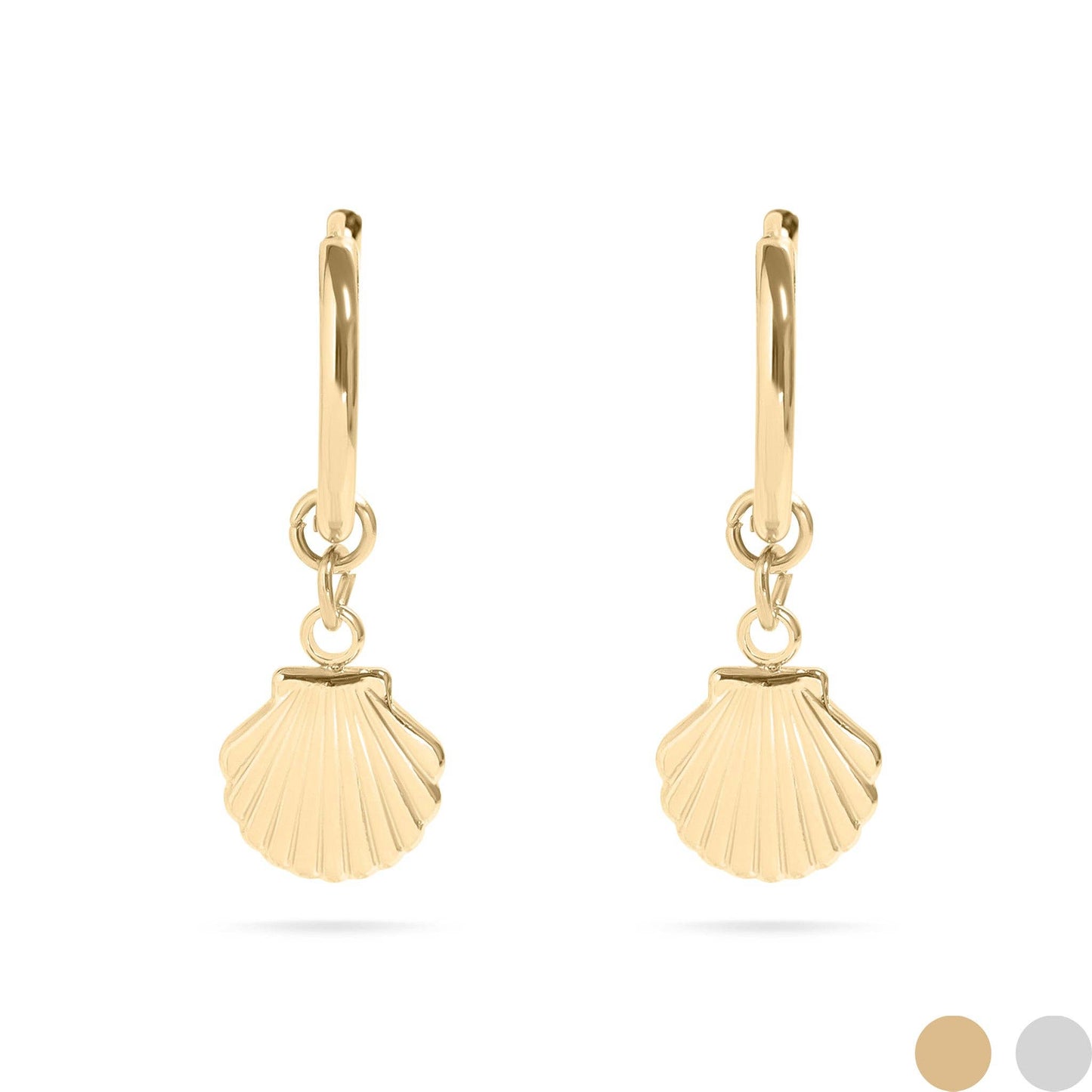 Earrings A Shell Pendant Huggie