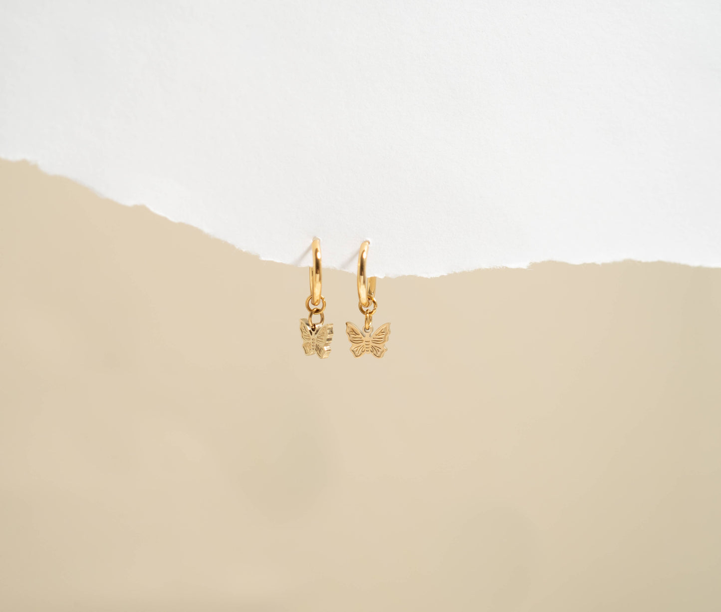 Butterfly Huggie Earrings