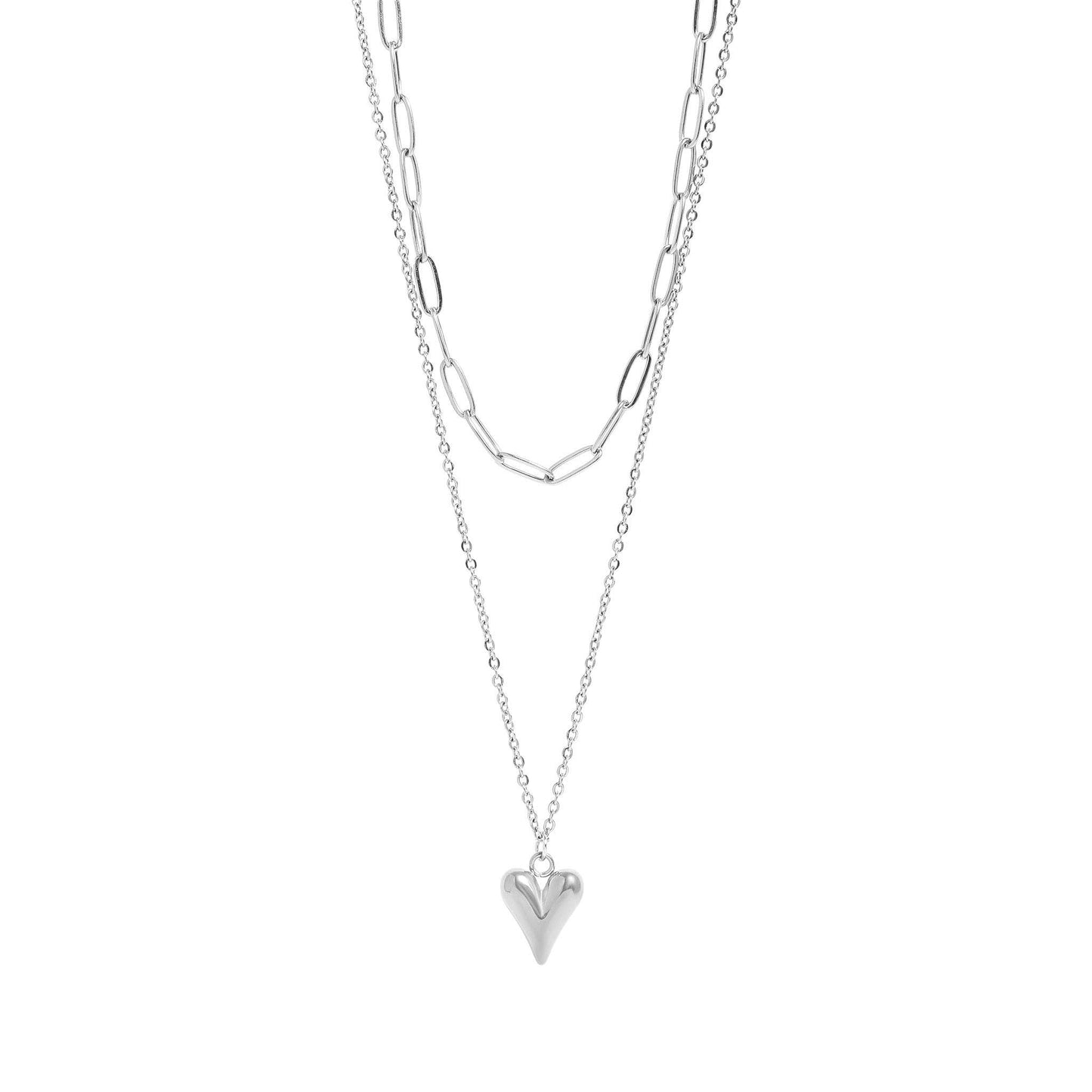 A Layered Heart Necklace