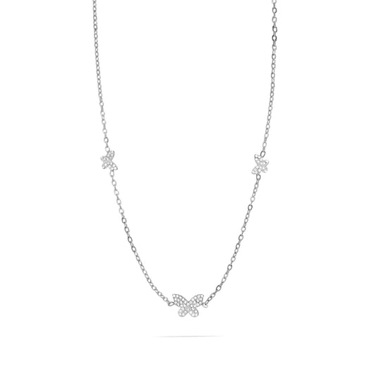Necklace Butterfly Pendant โ 18K Gold PVD, 16" Chain