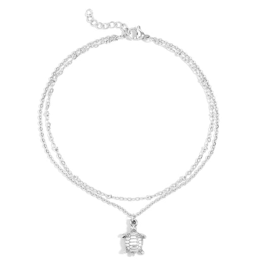 18K Gold PVD Turtle Charm Anklet