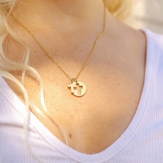 Necklace Cutout 2 Piece Cross