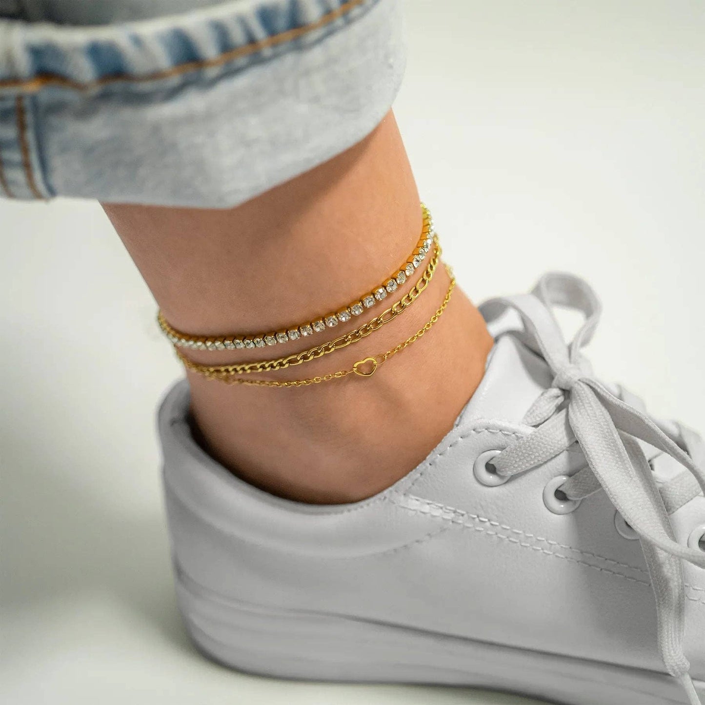Anklet Station Hearts Chain