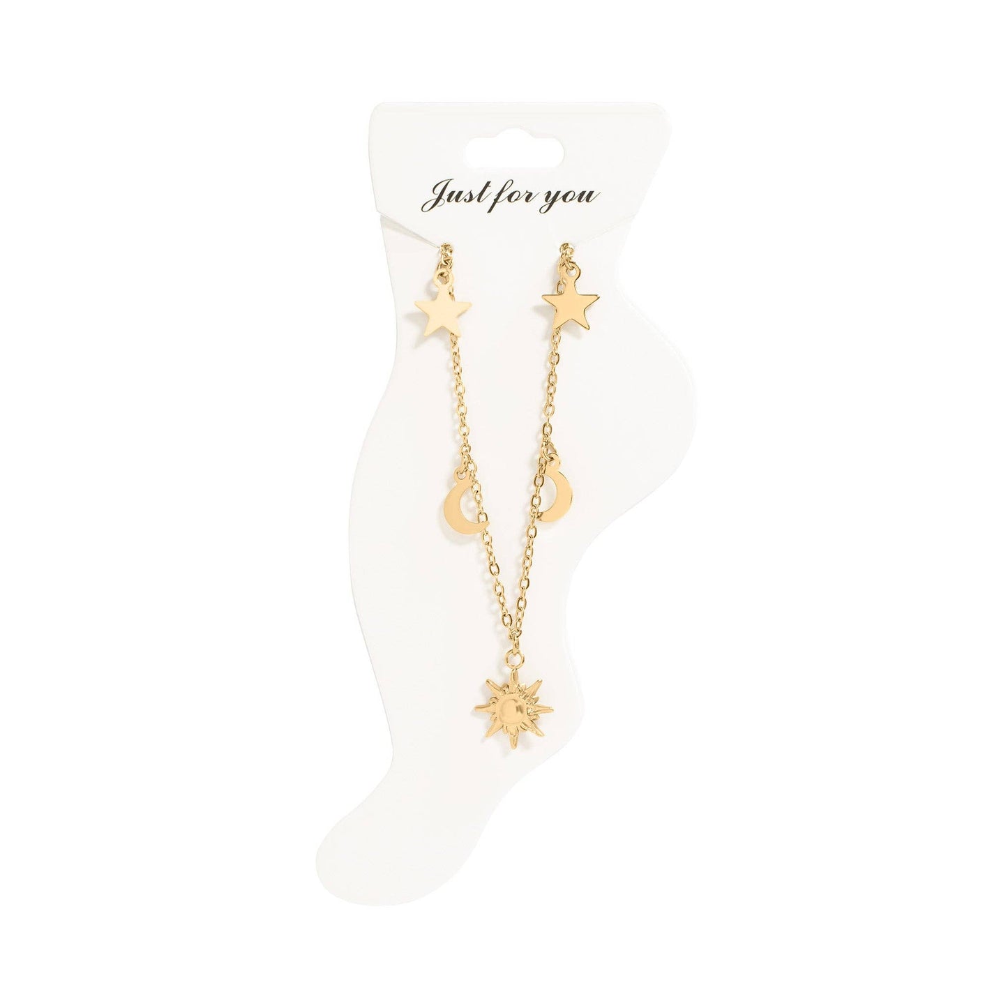 Anklet Moon & Star Charm