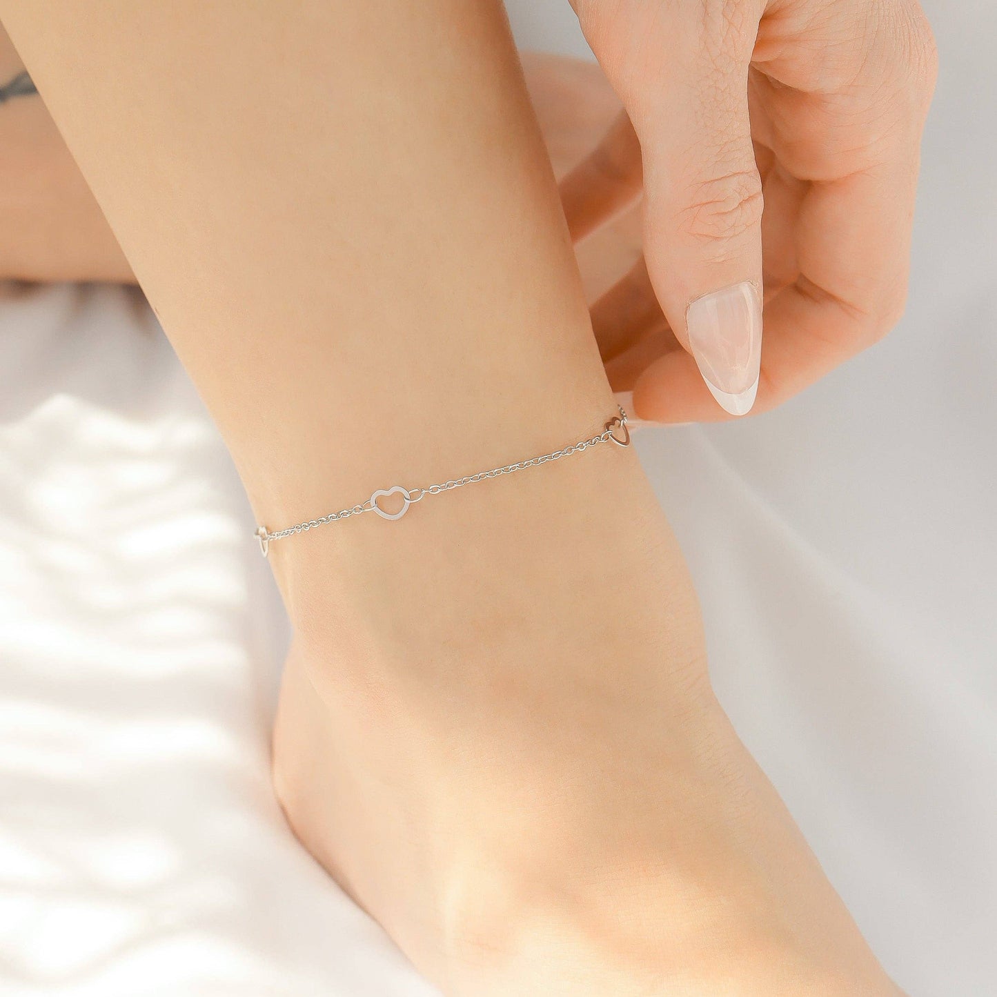 Anklet Station Hearts Chain