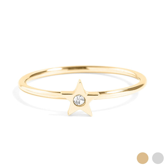 A Star CZ Ring