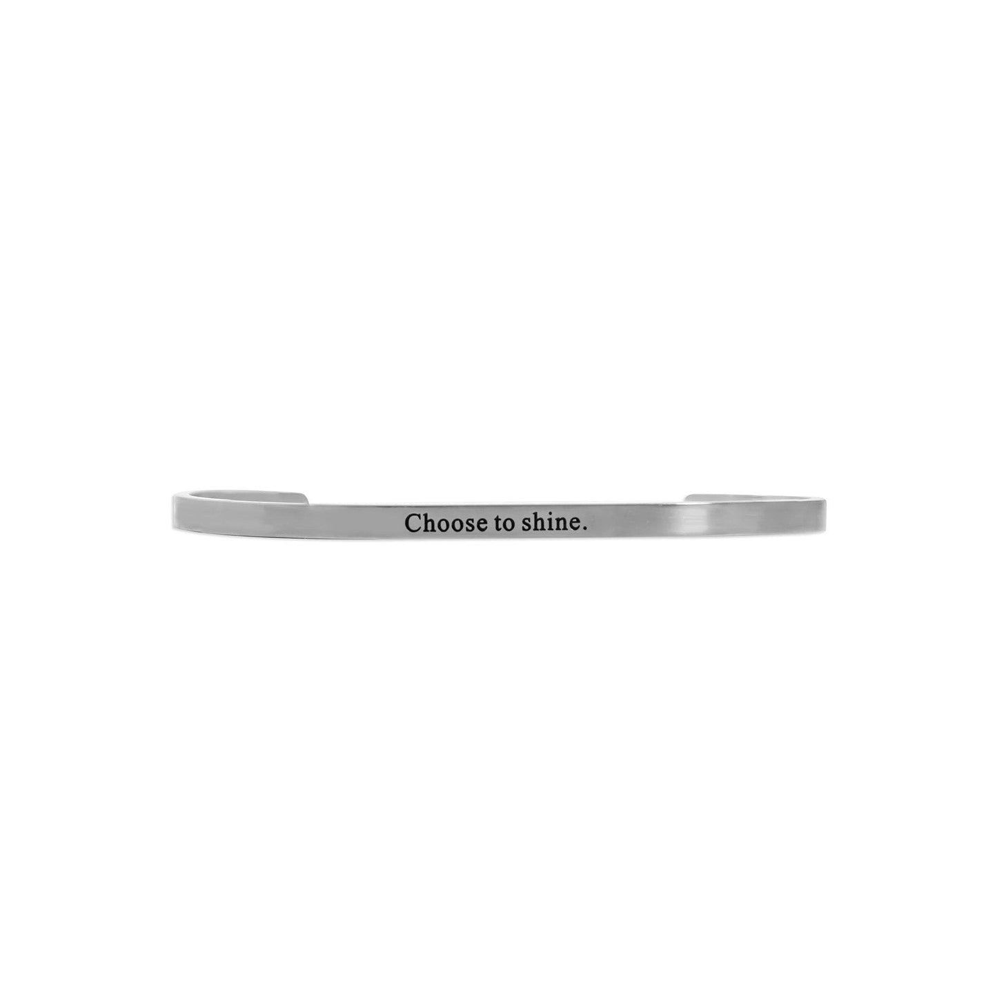 Bracelet "Choose to Shine" Engraved Bangle