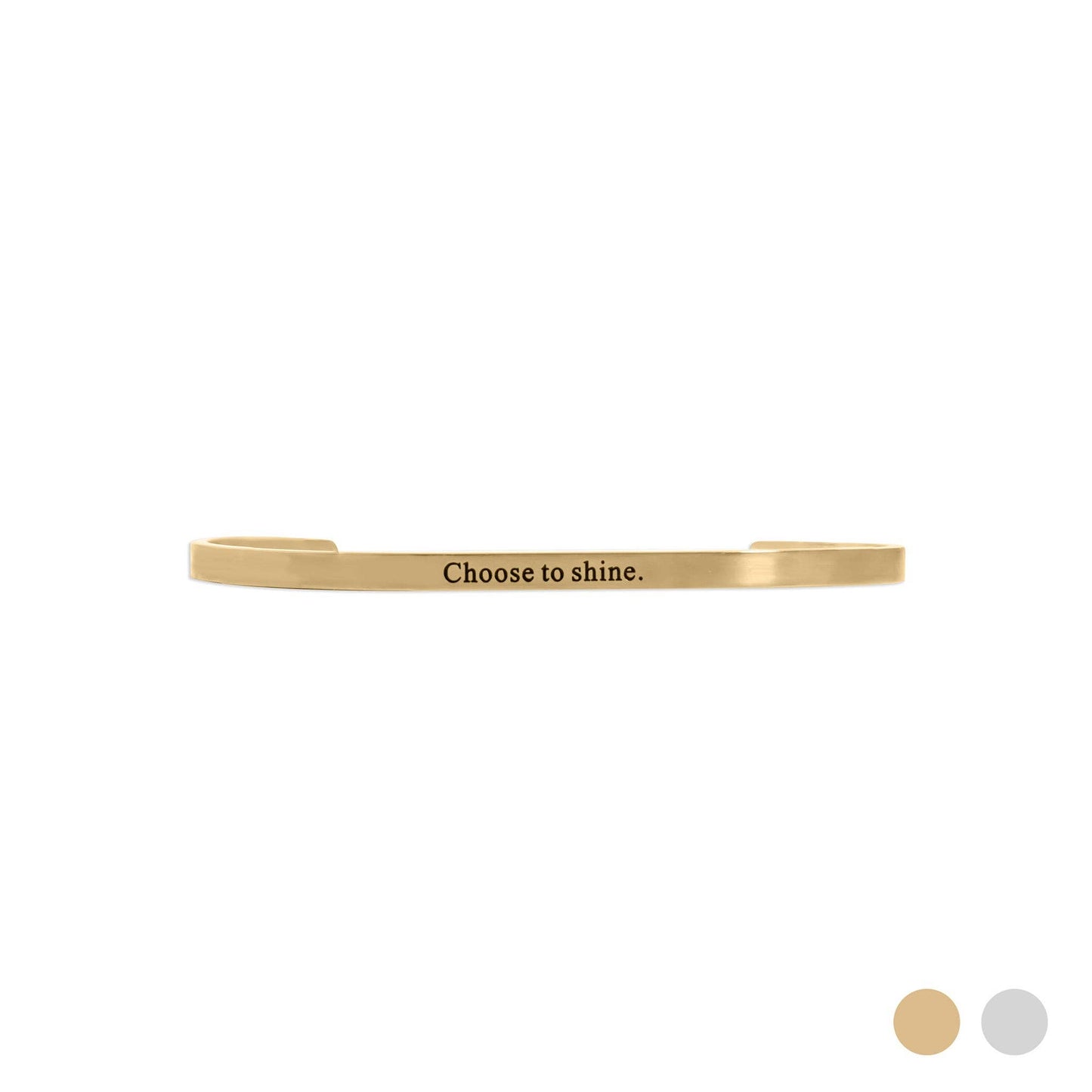 Bracelet "Choose to Shine" Engraved Bangle