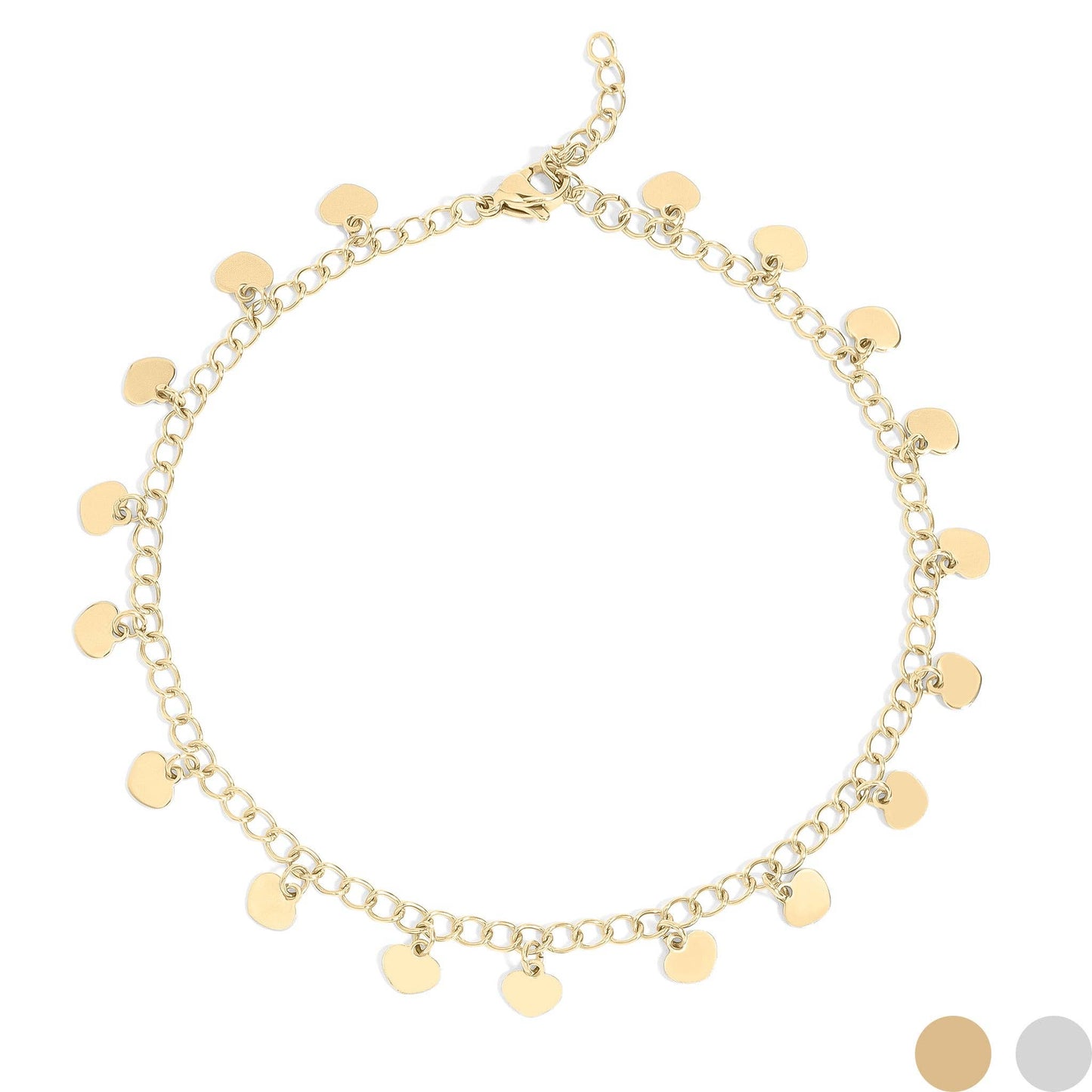 Anklet Dangle Hearts Charm