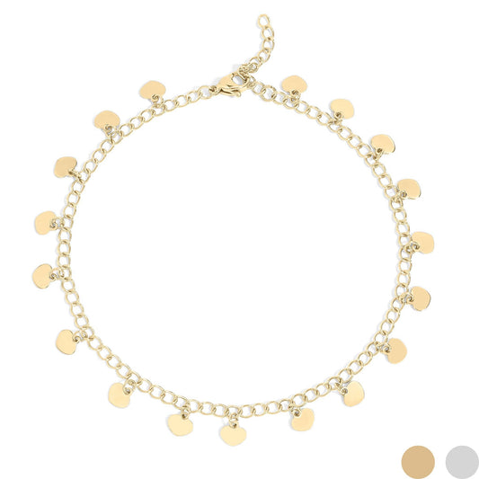 Anklet Dangle Hearts Charm