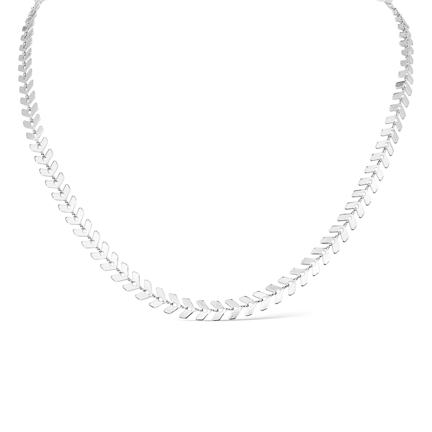 Stainless Steel Chevron Chain Necklace for Women