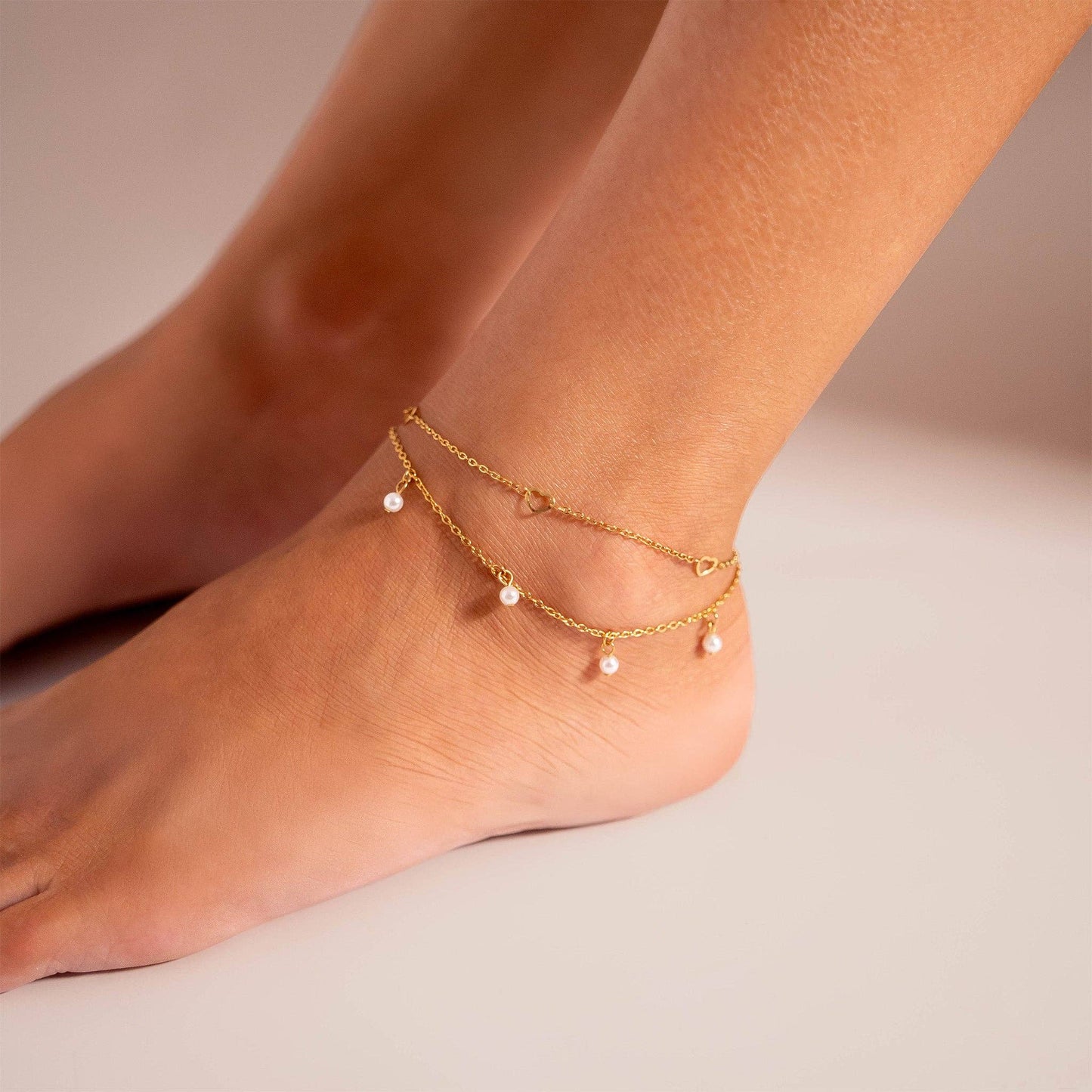 Anklet Station Hearts Chain