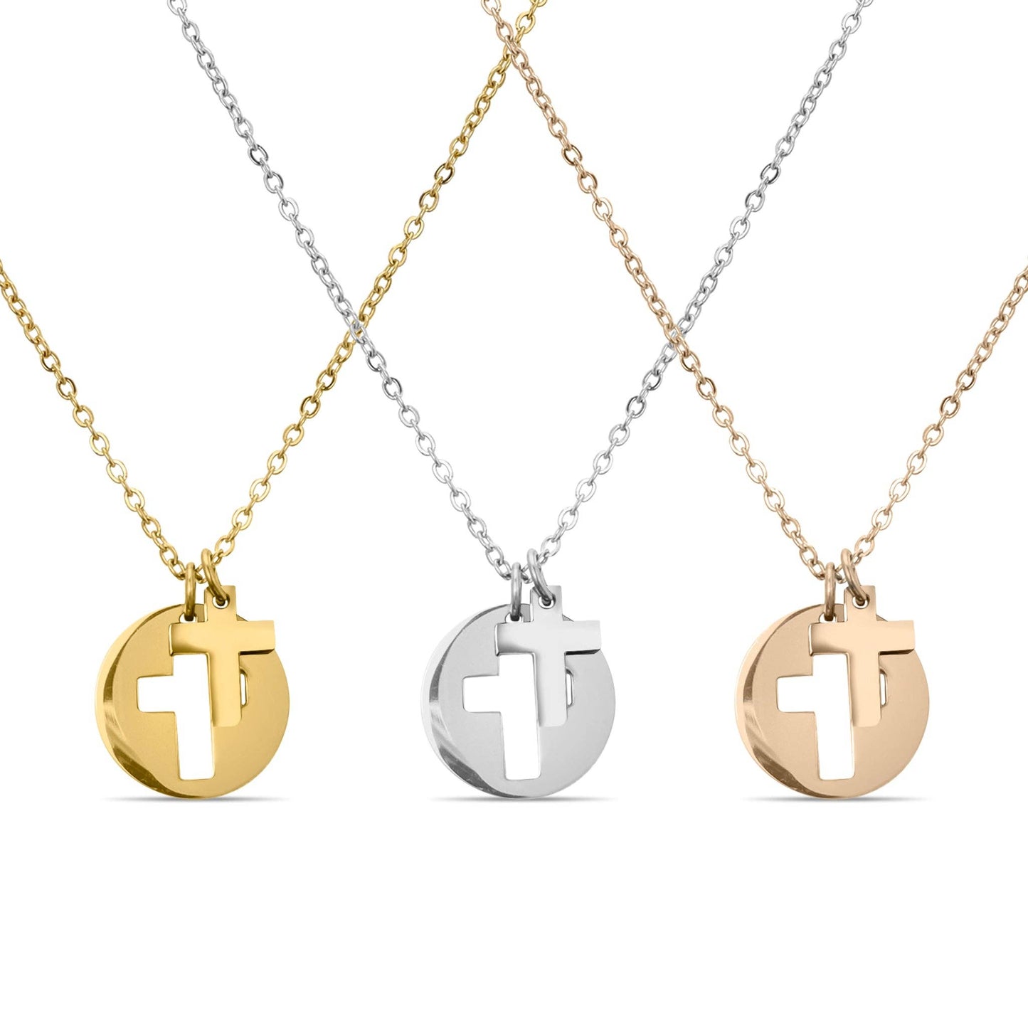 Necklace Cutout 2 Piece Cross