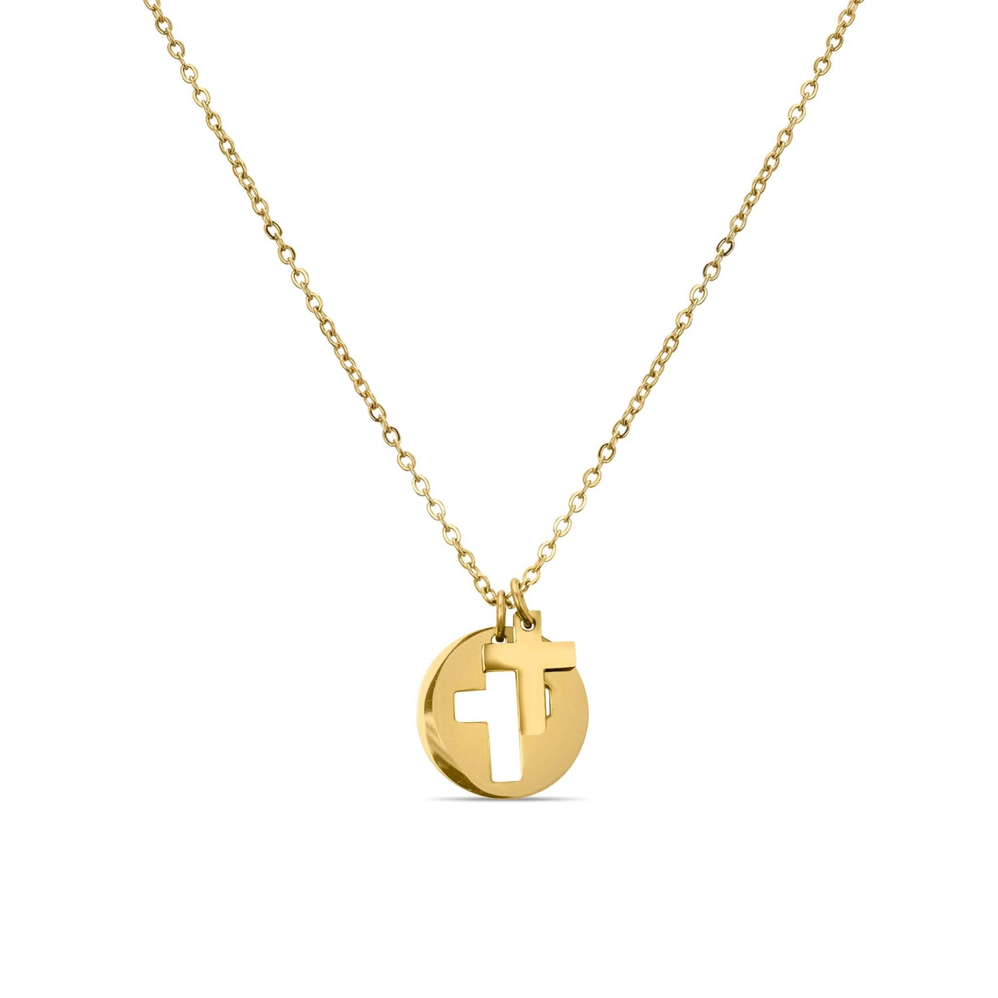Necklace Cutout 2 Piece Cross