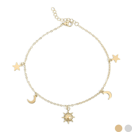 Anklet Moon & Star Charm