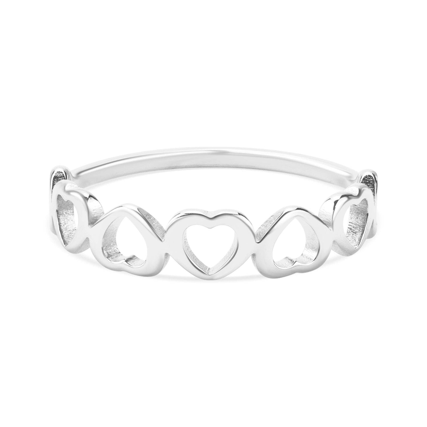 Ring Alternating Heart Stacking
