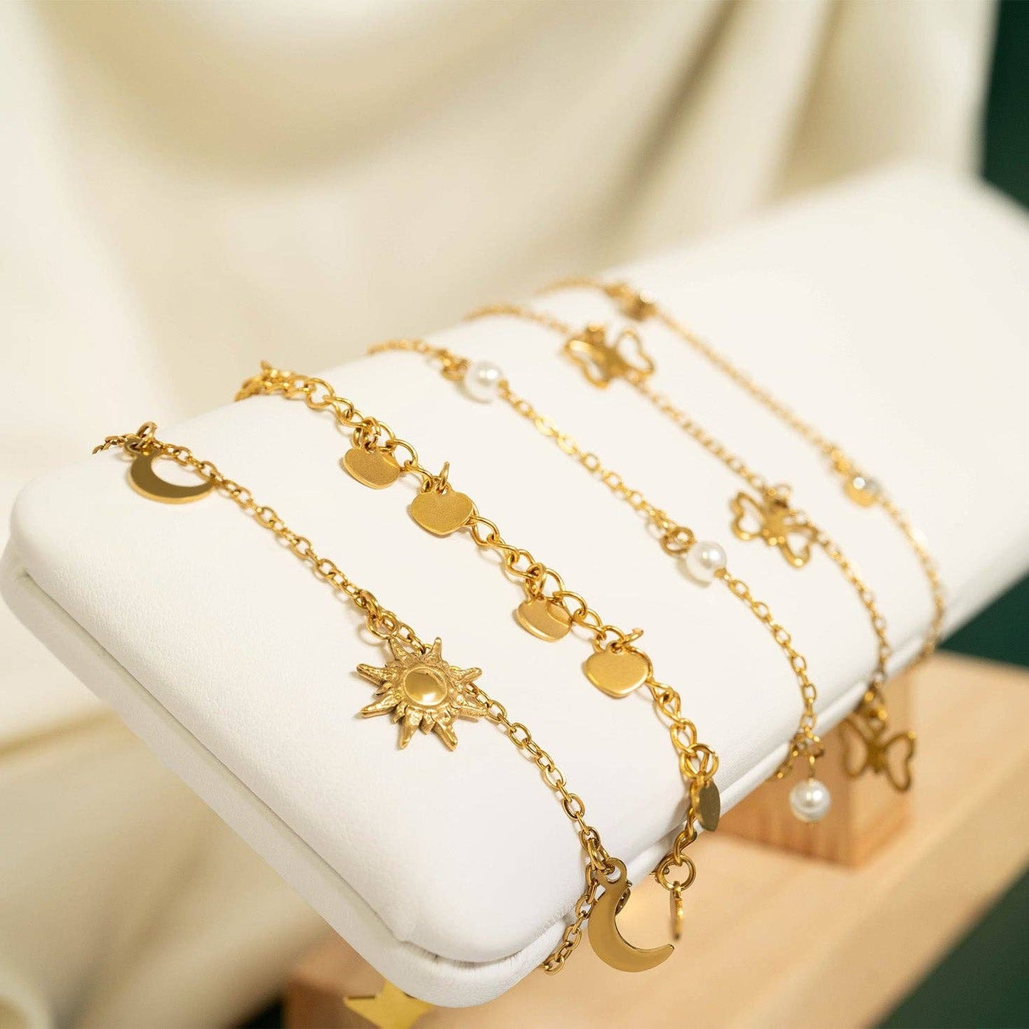 Anklet Moon & Star Charm