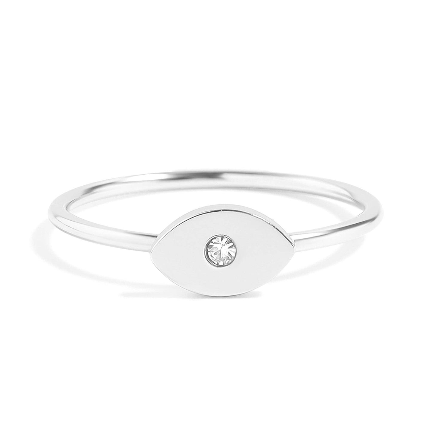 Ring CZ Stone Evil Eye Symbol