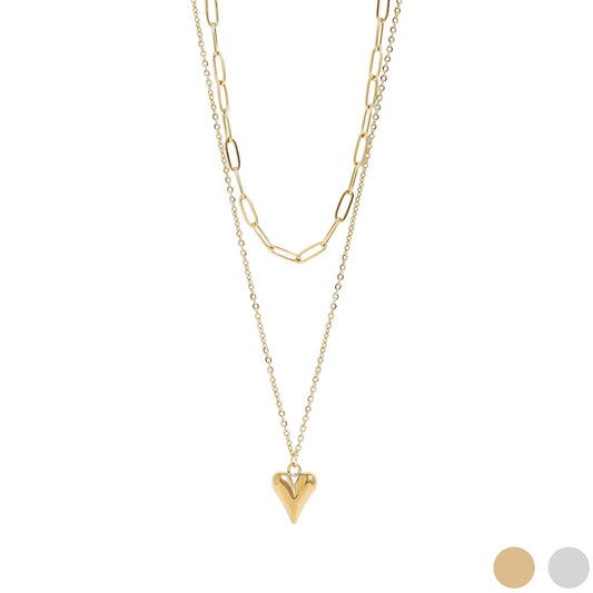 A Layered Heart Necklace
