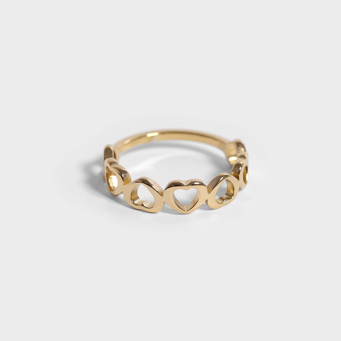 Ring Alternating Heart Stacking