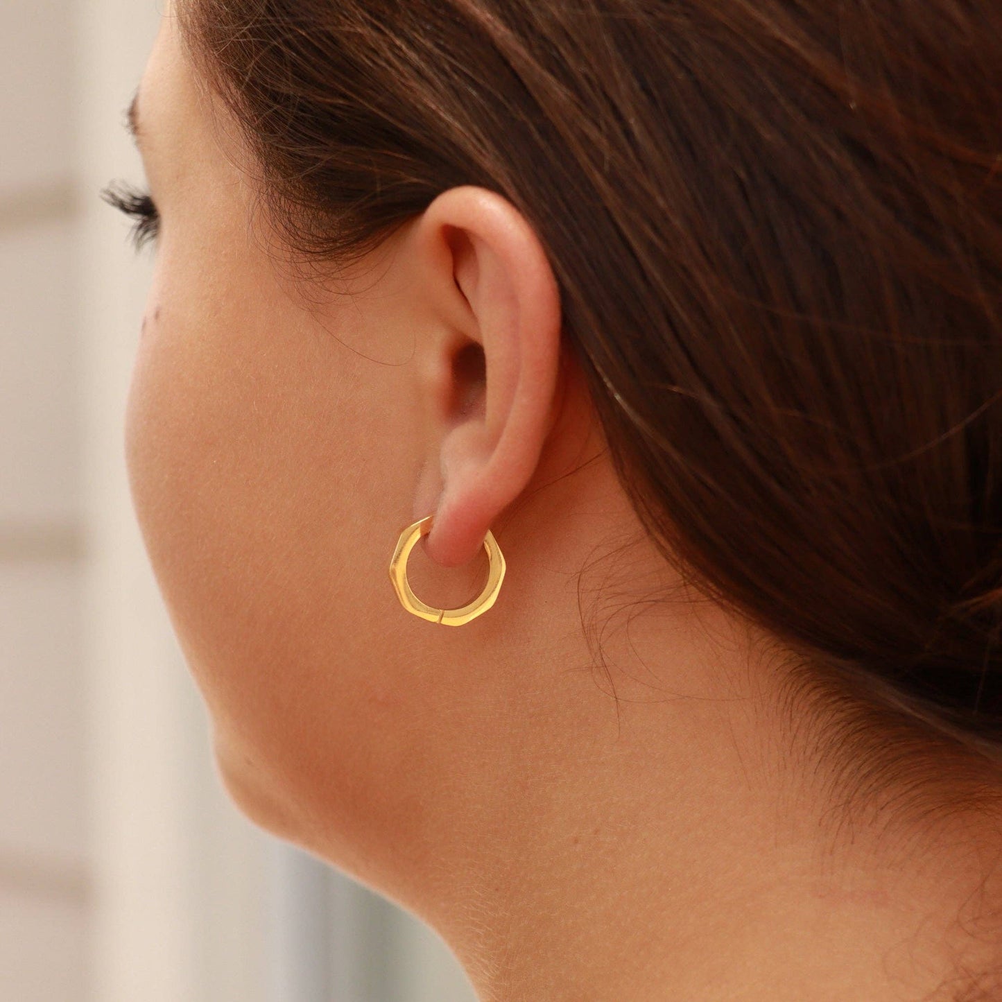 Earrings Geometric Huggie Hoop