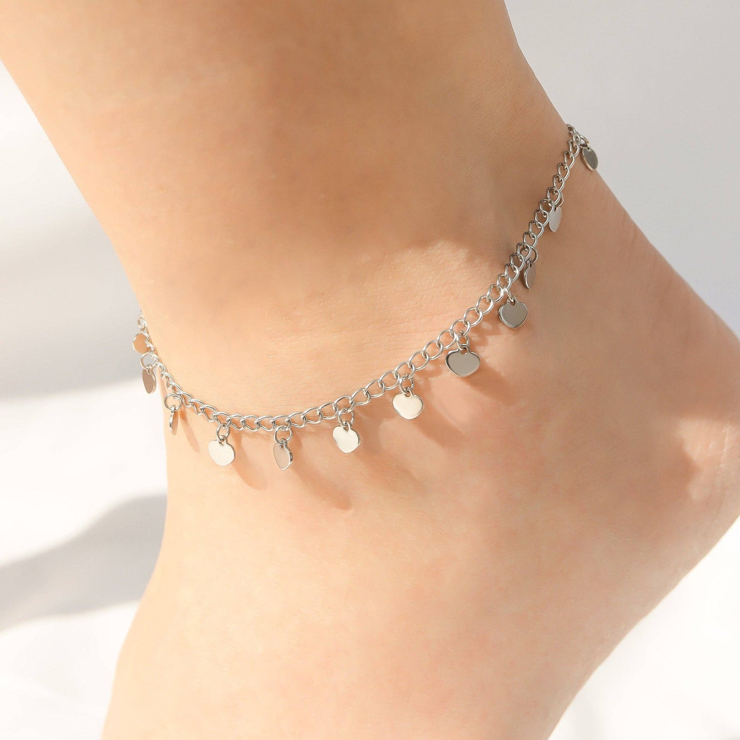 Anklet Dangle Hearts Charm