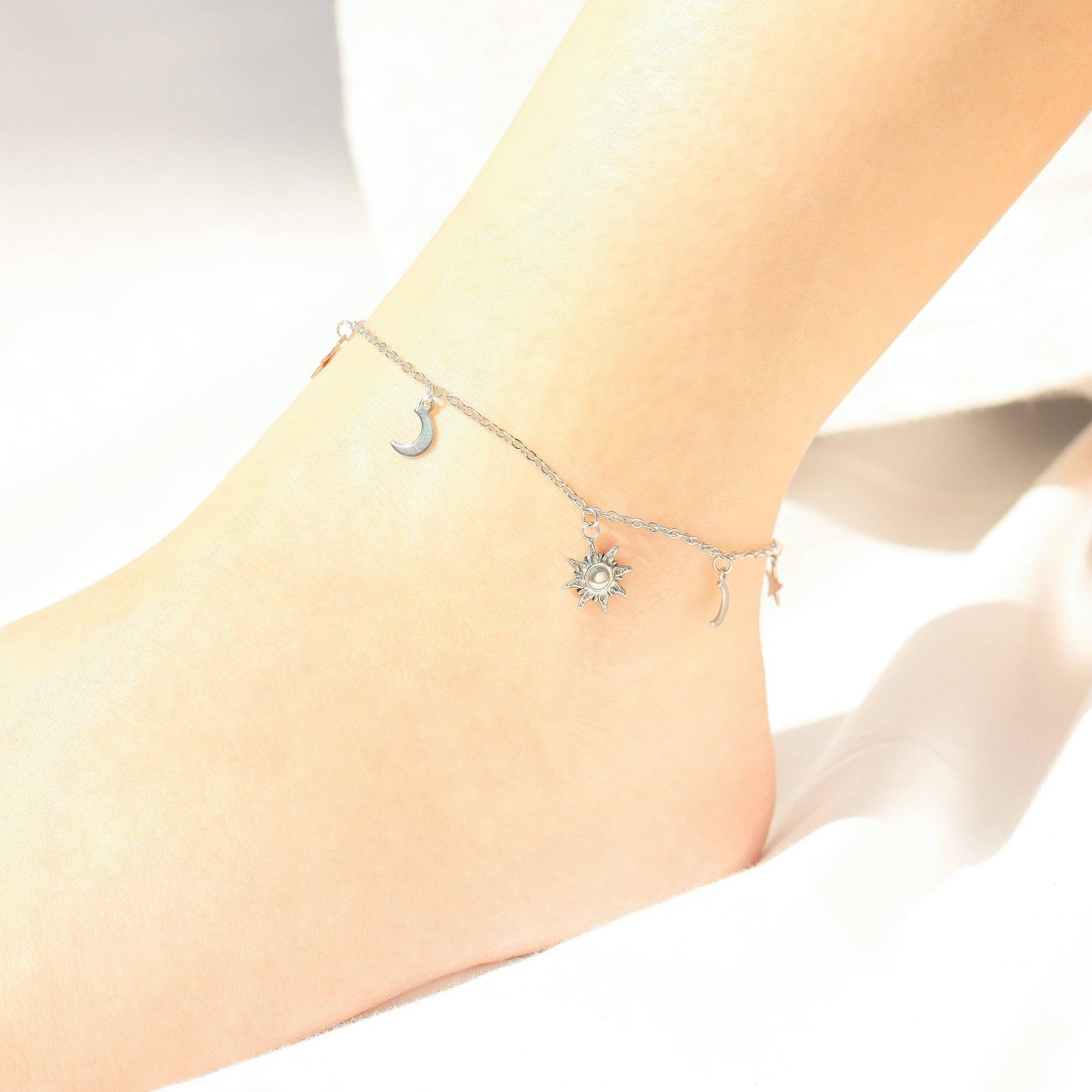 Anklet Moon & Star Charm