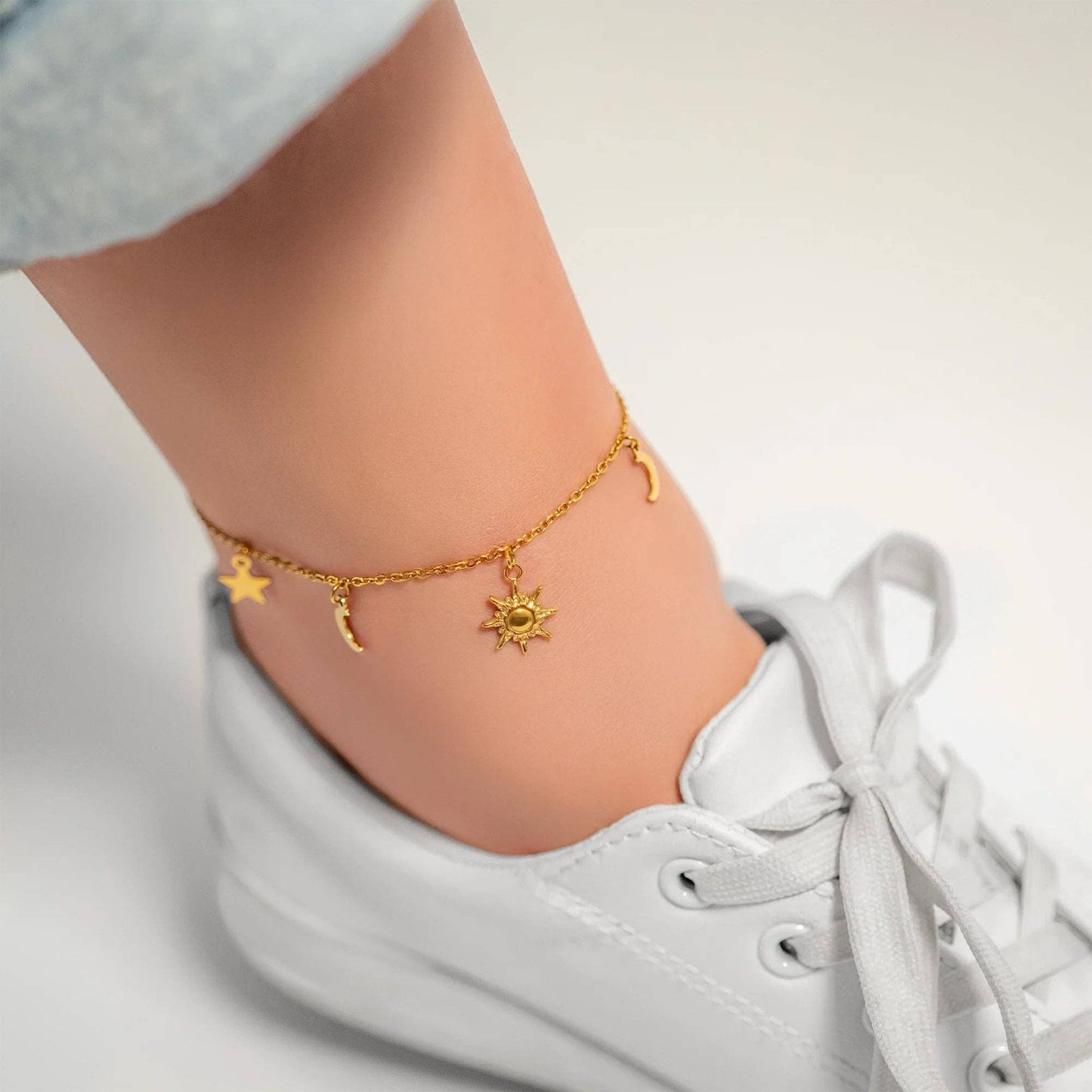 Anklet Moon & Star Charm