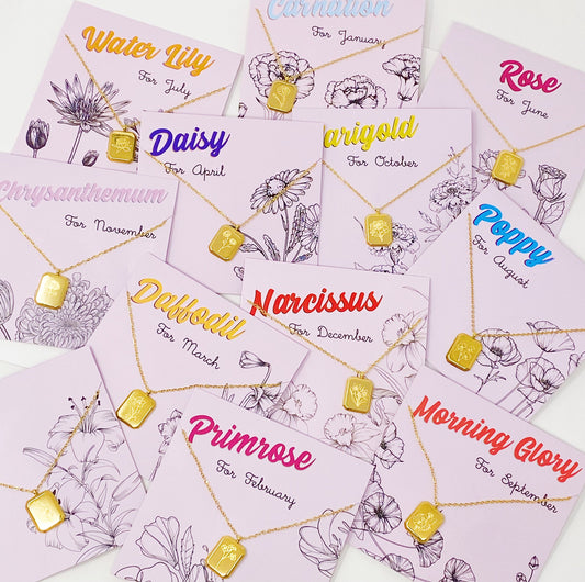 Blooming Birth Month Necklace