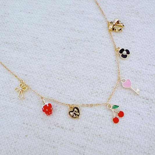 Cherry Berry Charm Necklace – Cute & Whimsical