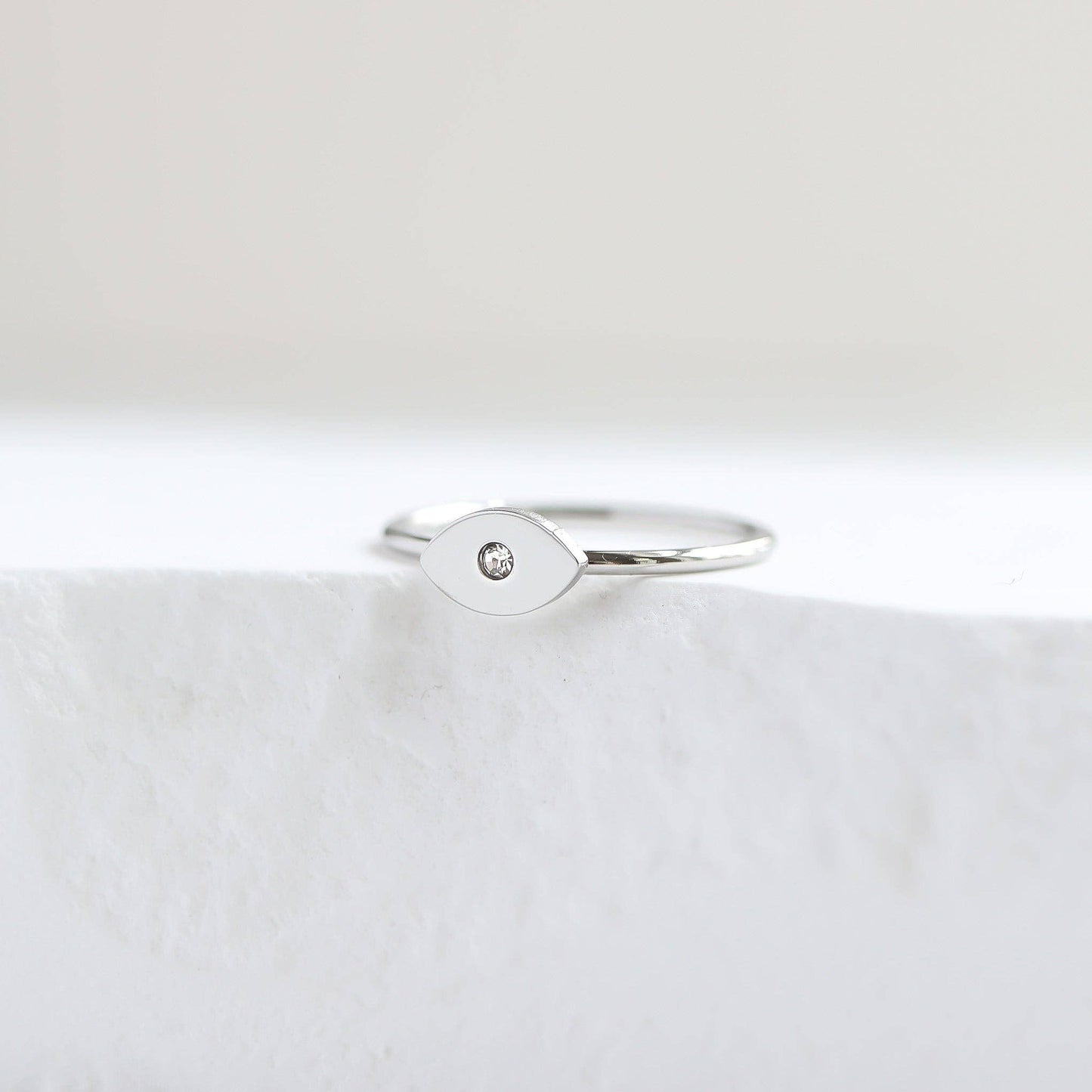 Ring CZ Stone Evil Eye Symbol