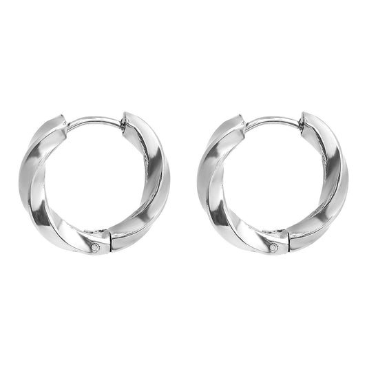 Willow Earrings Textured Twisted Hoop