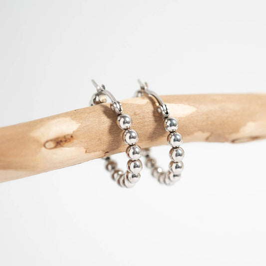 Circle Ball Hoop Earrings