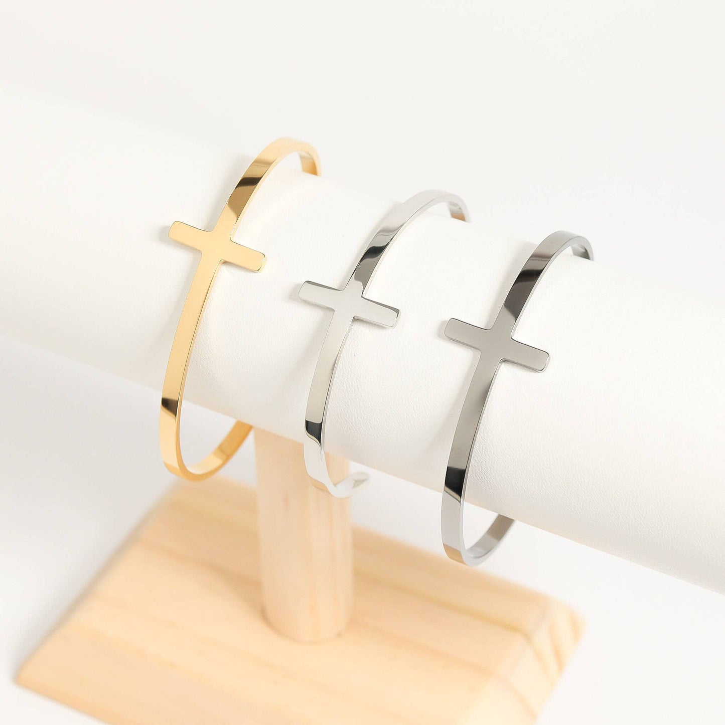 Bracelet Cross Cuff with Christian Scripture Philippians 4:13