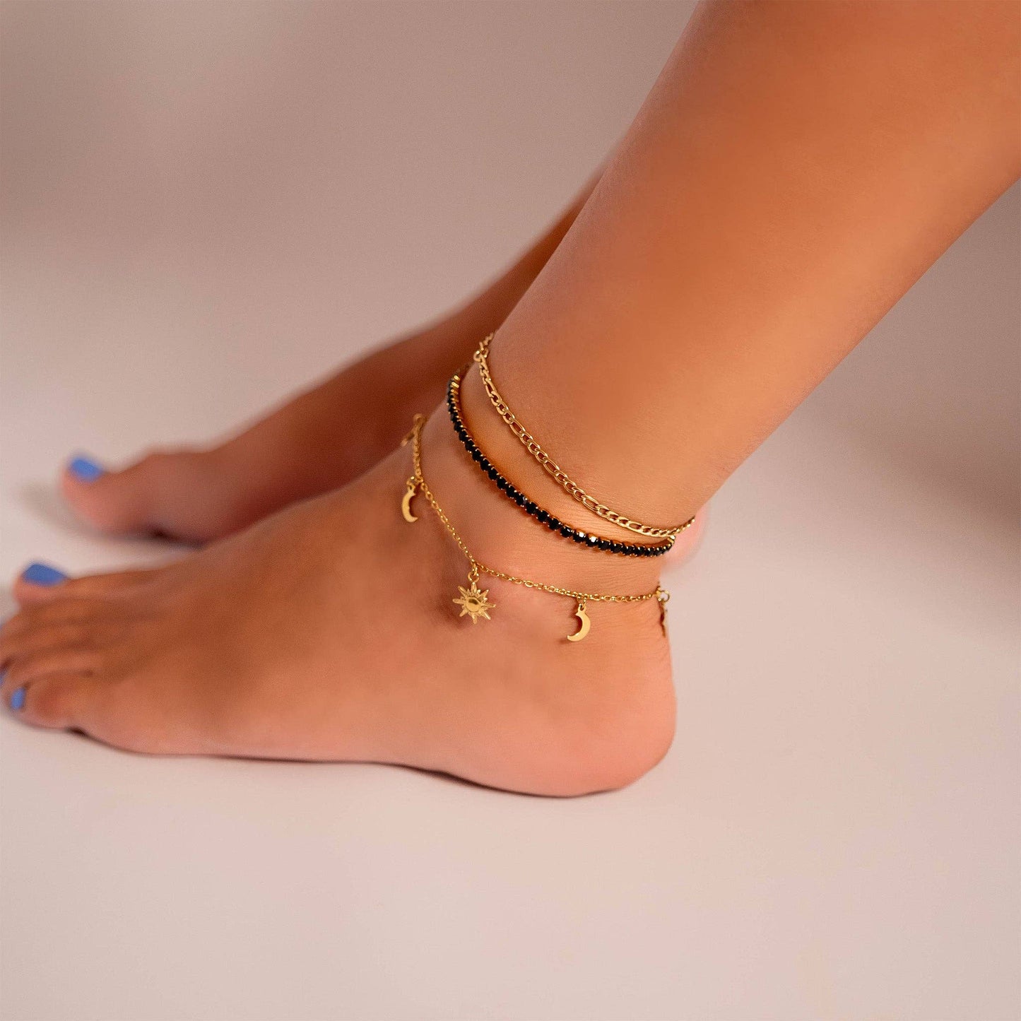 Anklet Moon & Star Charm