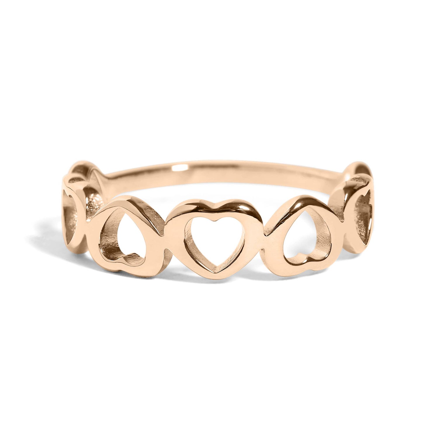 Ring Alternating Heart Stacking