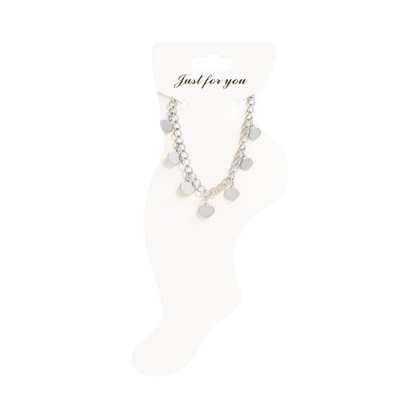 Anklet Dangle Hearts Charm