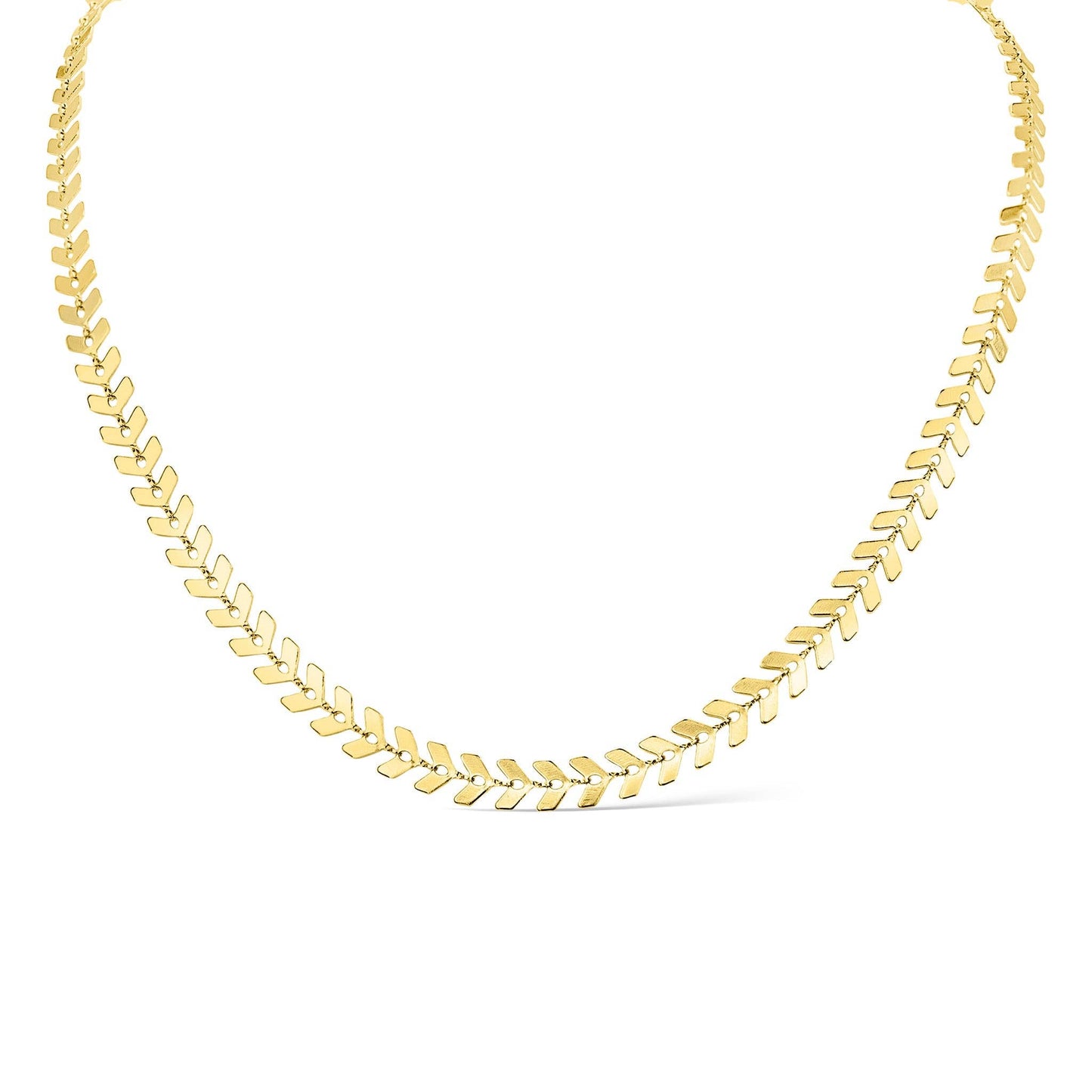 Stainless Steel Chevron Chain Necklace for Women