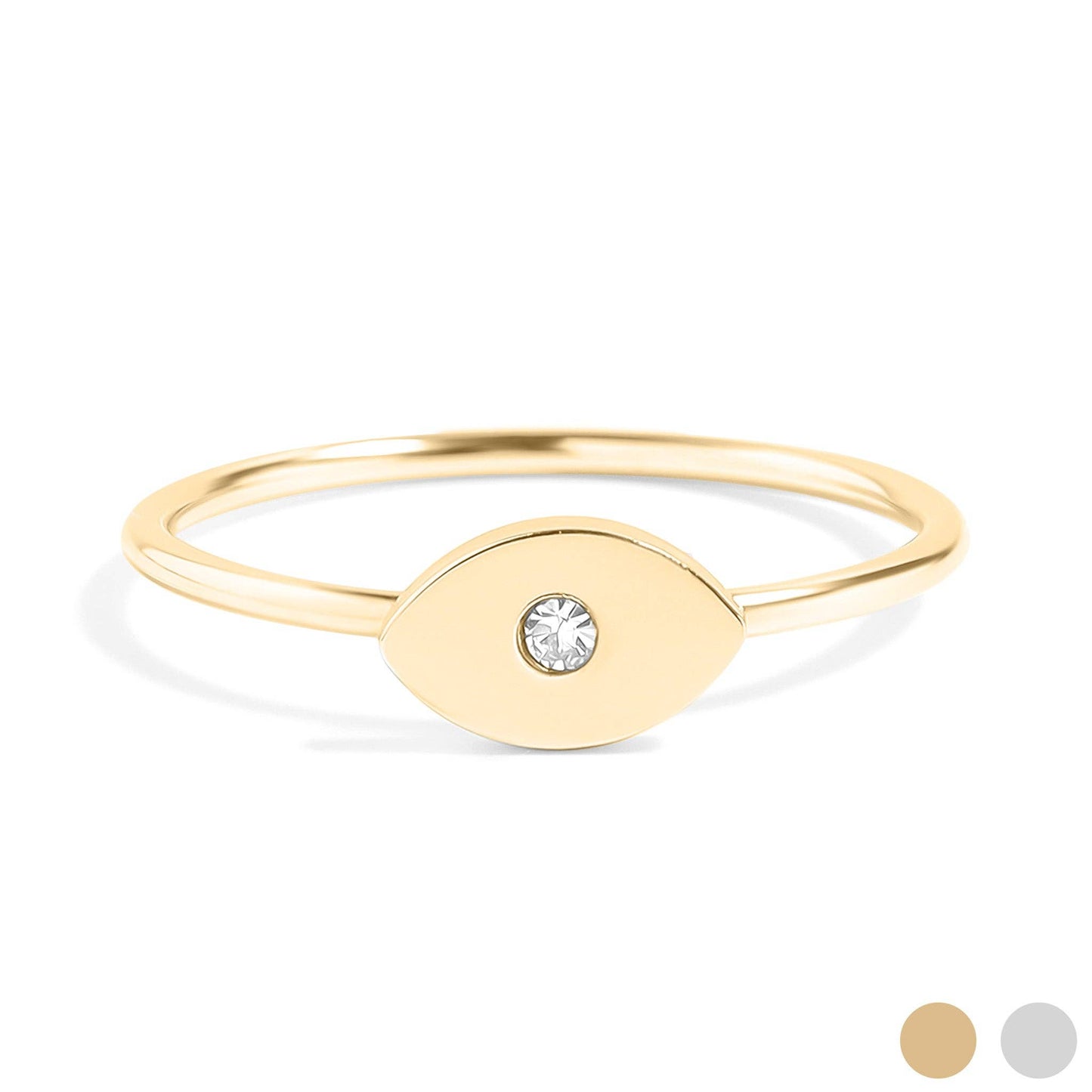 Ring CZ Stone Evil Eye Symbol
