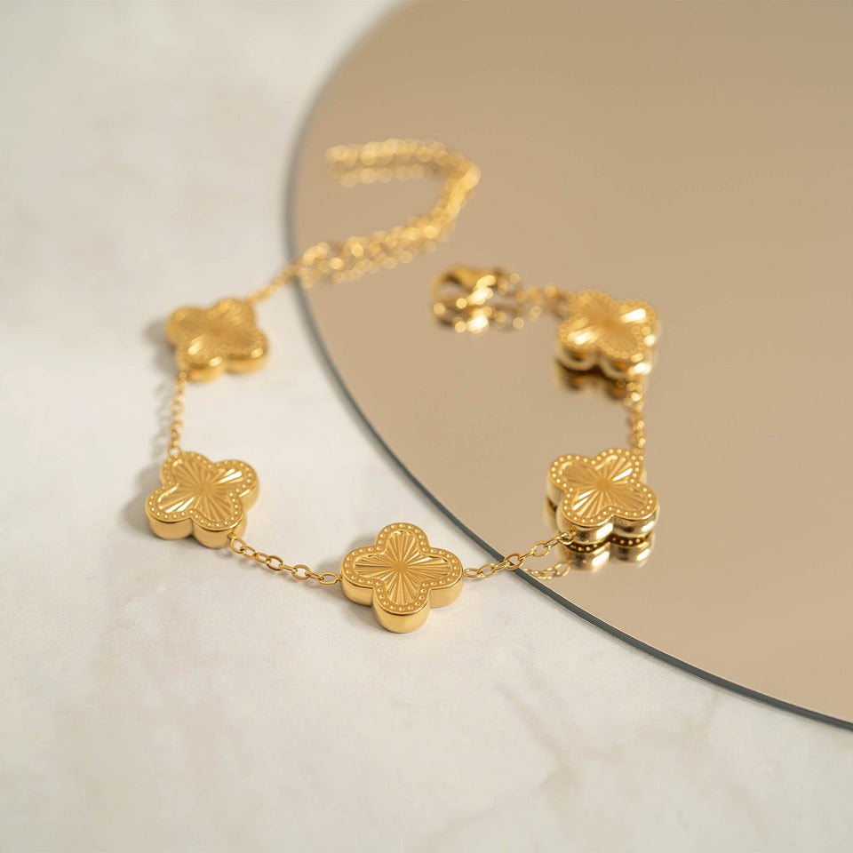 A Lucky Clover Charm Bracelet • TikTok Favorite