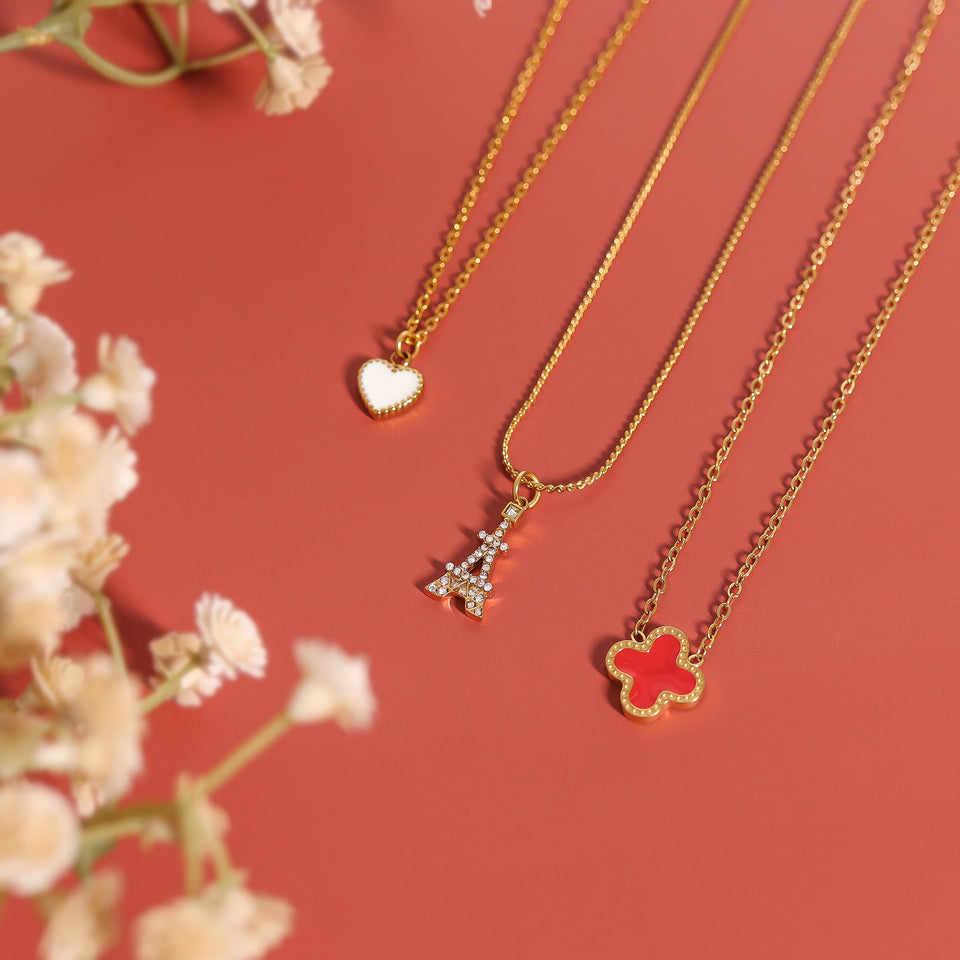 A Lucky Clover Charm Necklace • TikTok Favorite